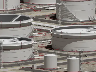 oil storage facility  3D model