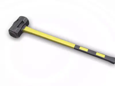 Sledgehammer Low-poly PBR Free low-poly 3D model