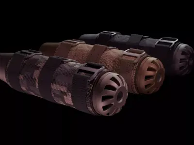 Simple Suppressors Low-poly 3D model