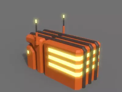 PBR Sci-Fi Building A05 Low-poly 3D model