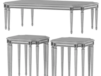 chairish coffee table  art 4353 3D model
