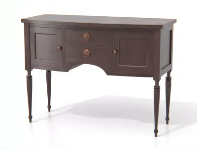 Antique Wooden Console Table 02 Low-poly 3D model