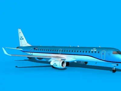 Embraer Emb-190 KLM City Hopper 3 3D model