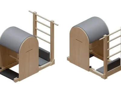 Ladder Barrel Pilates equipment 3D model