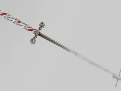 OB 00 11 vampire hunter stiletto Low-poly 3D model