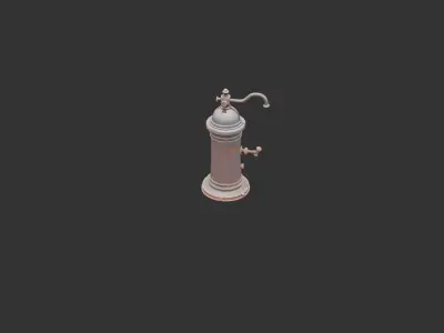 Vintage Garden Water Pump Low-poly 3D model