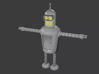 Robot Bender  Low-poly 3D model