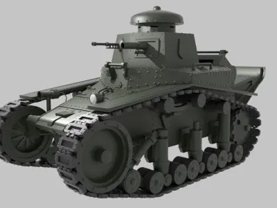 Tank T-18 Low-poly 3D model
