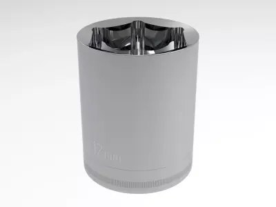 Deep Socket 12 mm 3D model