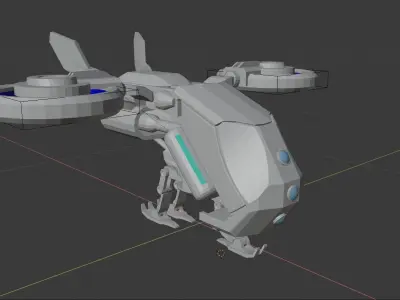 Sci-Fi Dron Free low-poly 3D model
