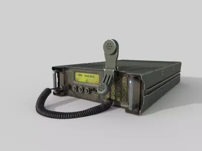 military Radio Low-poly 3D model 3