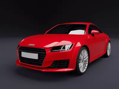 Audi TT Red Metallic 3D model