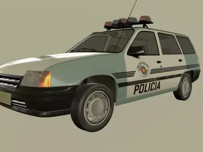 Chevrolet Ipanema da Policia Militar de Sao Paulo Low-poly 3D model