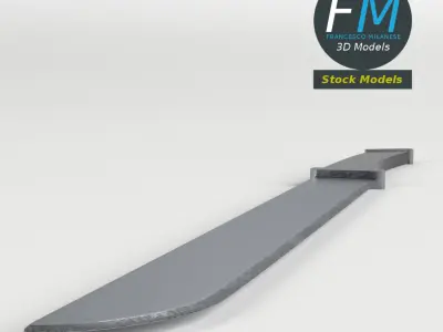 Machete knife 3D model purchase