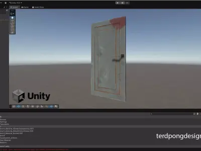 Post-Apocalyptic Rusty Metal Security Door Low-poly 3D model