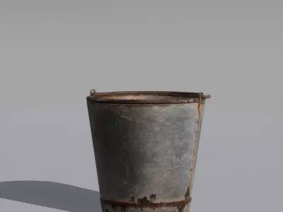 Bucket rusty - rusty Free low-poly 3D model