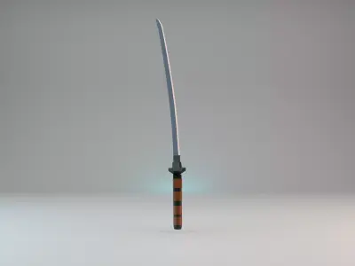Low Poly Katana Sword - Game Ready Low-poly 3D model