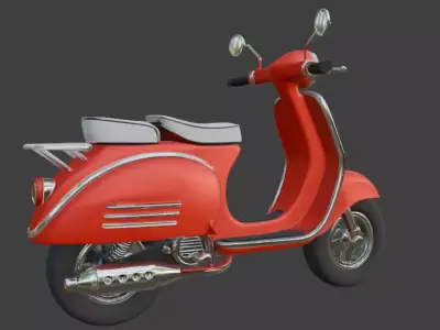 Electric Scooter 3D Model 3D model 5