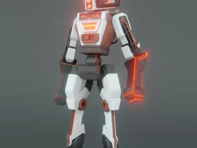 Stylized Sci Fi Robot 3D model