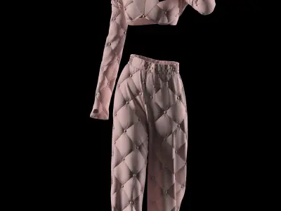 Sci-fi Fashion women Outfit 3dmodel Low-poly 3D model