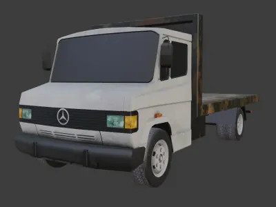 Mercedes T2 Truck Low-poly 3D model