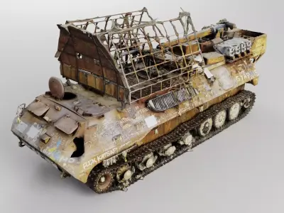 Russian SPR-2M Rtut-BM mercury destroyed by Ukrainian army 3D model