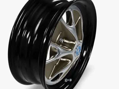 Wheel Vintiques Styled Steel Wheel Style Low-poly 3D model
