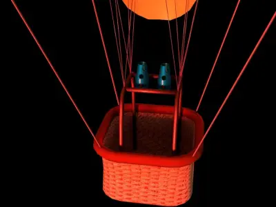 air balloon Low-poly 3D model purchase