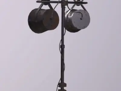 Crane Platform Light Low-poly 3D model