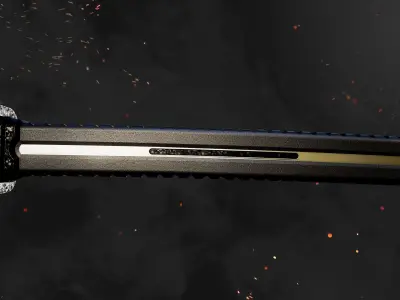 Katana Sword Game-Ready Low-poly 3D model