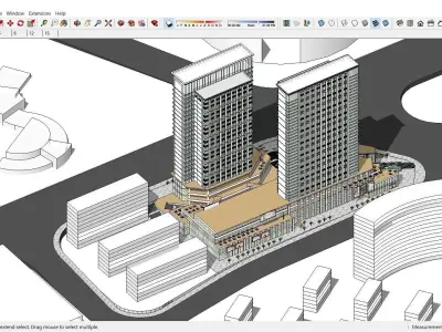 Sketchup Commercial Complex M4 3D model