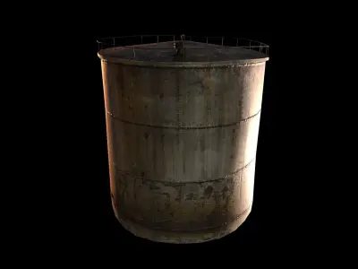 Old Water Tank Low-poly 3D model purchase