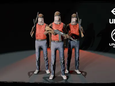 Local Insurgent-01 - Low Poly Low-poly 3D model