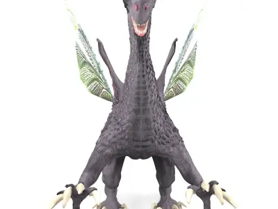 Fairy Dragon Low-poly 3D model
