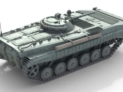BMP 1 Infantry Fighting Vehicle Low-poly 3D model