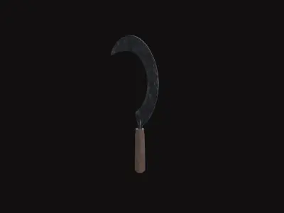 Medieval Sickle Low-poly 3D model