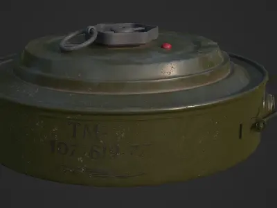 Mine TM-46 Low-poly 3D model