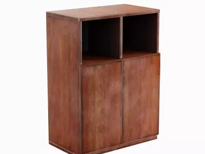 Simple Bookcase B 02 Low-poly 3D model