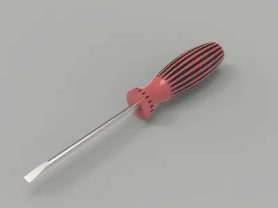 Flat Head Screw Driver 3D model