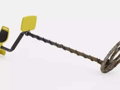 Metal Detector - Dirty and Used Professional Ground Scanner 3D model