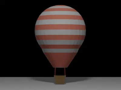 Hot Air Baloon Free low-poly 3D model