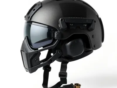 Advanced Tactical Helmet Model Pack Low-poly 3D model