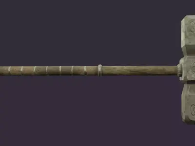 The Skull Hammer Low-poly 3D model