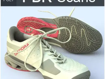 Sneaker Low Poly tennis shoe Free low-poly 3D model