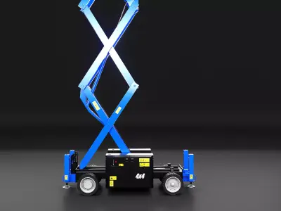 Genie GS-3369 RT Scissor Lift - Game Ready PBR - 3 LODs Low-poly 3D model