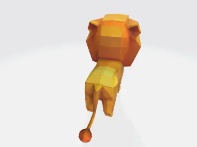 Lowpoly lion Low-poly 3D model