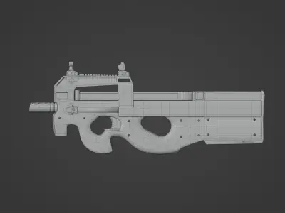 3D P90 Gun Factory New 3D model