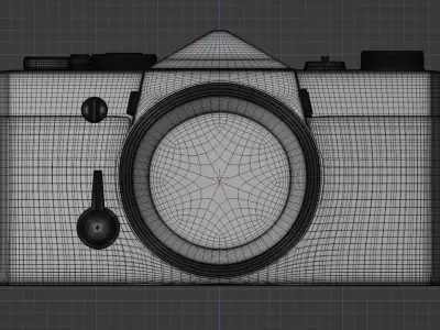 OM1 film camera model Low-poly 3D model