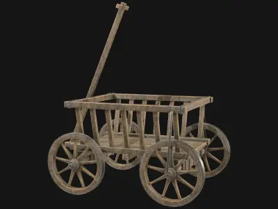 Cart 4 Low-poly 3D model
