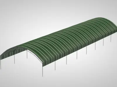 Canvas Shelter Low-poly 3D model